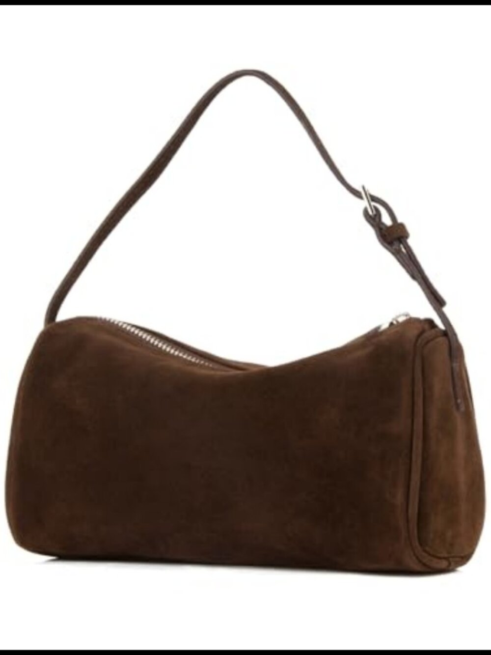 Premium Suede Leather Crossbody Hobo Bag Handmade Stitching Small
